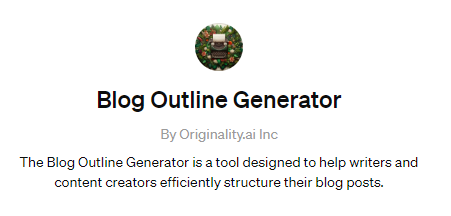 Blog Outline Generator